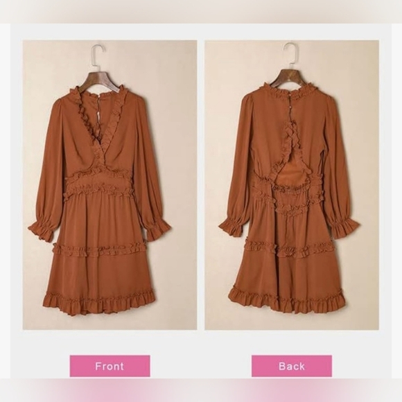 Dokotoo Womens Long Sleeve Open Back Mini #527 NWOT - Picture 11 of 11